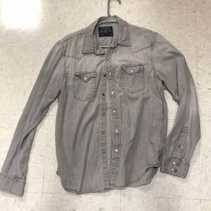 American Eagle Denim Button Down Shirt